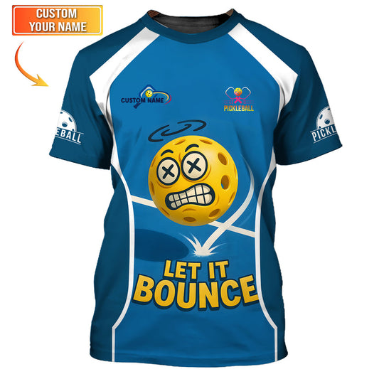 Maxcorners Custom Pickleball Shirt, Let It Bounce, Funny Pickle Ball T Shirt, Pickleball Team Polo, Gifts For Pickleball Players LM0509