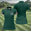 Maxcorners Green Best Papa By Par Embroidered Golf Polo Shirt, Ladies Golf Shirts, Golf Tops For Women LM1507