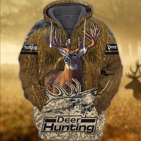 Maxcorners Hunting Deer Shirt 3D All Over Printed Clothes