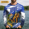 Maxcorners Brotherhood Of The Rod, Bigfoot Fishing Shirt, Long Sleeve Sun Shirt, Presents For Fishermen