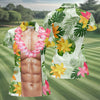 Maxcorners Light Skin Tropical Muscle Chest Hawaiian Golf Polo Shirt, Golf Shirts For Women, Women's Golf Apparel LM1507