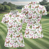 Maxcorners Let's Go Girls Cowgirl Margarita Hawaiian Golf Shirt, Women's Golf Tops, Golf Polo For Women LM1507