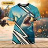 Maxcorners Shark Fishing SPF Shirts, Shark Attack Danger Area Fishing Shirts For Men, Funny Fisherman Gift