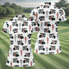 Maxcorners Golf Cart Girls Pattern Golf Polo Shirt, Ladies Golf Shirt, Women's Golf Apparel LM1507