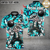 Maxcorners Cool Streetwear Rabbit Bowling Multicolor Customized Name, Team Name 3D Shirts