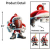 Maxcorners Custom Name Rugby Ornament, Rugby Lover Christmas Gift 2D Flat LM2211