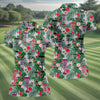 Maxcorners Tropical Disc Golf Basket Floral Polo Shirt, Golf Shirts For Women, Women’s Golf Polo LM1507