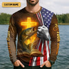 Maxcorners Hooked On Jesus Mark 1:17 Fishing UPF Shirts, Jesus Fishing Shirt, Fishing Shirt For Men