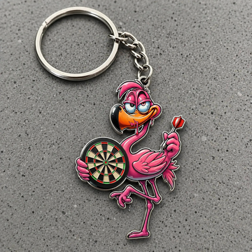 Maxcorners Darts Funky Flamingo 3D Keychain And Ornament