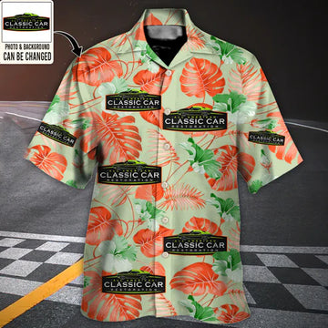 Maxcorners Personalized Car Hawaiian Shirt "Vintage Car Club You Want Tropical Style" Custom Photo Car Aloha Shirts