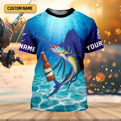 Maxcorners Just Another Beer Drinker With A Fishing Problem Marlin Fishing Shirt, Funny Fishing Shirt, Men's Fishing Shirt