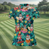Maxcorners Women's Funny Santa Pool Float Golf Shirt, Christmas Golf Shirt, Women’s Golf Apparel LM1507
