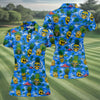 Maxcorners Pineapple Skull Golf Shirt, Tropical Island Volcano Pattern, Golf Shirt For Women LM1507