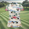 Maxcorners Tropical Border Collie Beach Hawaiian Golf Polo Shirt, Ladies Golf Shirt, Womens Golf Tops LM1507