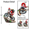 Maxcorners Custom Name Mountain Bike Ornament, Santa Mountain Bike Christmas Gift 2D Flat LM2111