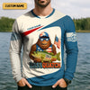Maxcorners Bassquatch Mine's So Big I Have To Use Two Hands Patriotic Fishing Shirt, Funny Fishing Shirt