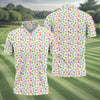 Maxcorners St Patrick's Day Lucky Charms White Golf Shirt, Cute Golf Outfit, Polo Shirts For Men, Golf Shirts For Men
