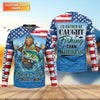 Maxcorners Born to Fish Forced to Work Bigfoot Fishing UPF Shirt – American Flag Fishing Shirt