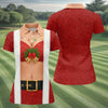 Maxcorners Women's Funny Mrs Claus Costume Golf Shirt, Christmas Golf Shirt, Women’s Golf Apparel LM1507
