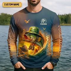 Maxcorners Professional Master Baiter Sunset Fishing UPF Shirts, Fisherman Outfit, Presents For Fishermen