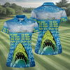 Maxcorners Funny Shark Da Dum Ocean Attack Golf Polo Shirt, Golf Shirts For Women, Women's Golf Apparel LM1507