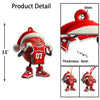 Maxcorners Custom Name and Number Basketball Ornament, Basketball Lover Christmas Gift49 2D Flat LM2111