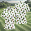 Maxcorners St Patrick's Day Leprechaun Golf And Beer Golf Pose Shamrock Golf Shirt, Golf Shirts For Men
