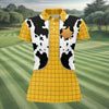 Maxcorners Cowboy Toy Hawaiian Golf Shirt, Cartoon Style Women's Golf Tops, Ladies Golf Shirts LM1507