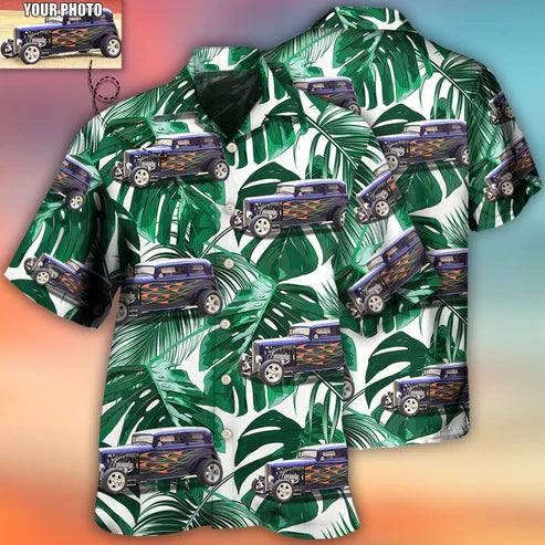 Hot Rod Various Style Custom Photo Hawaiian Shirt, Perfect Gift for Men Women, Custom Car Shirt (3)
