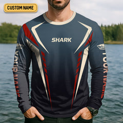 Maxcorners Shark Attack Fishing UPF Shirts, Fishing Tournament Shirt, Custom Fishing Shirt, Presents For Fishermen