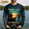 Maxcorners Fishing In Heaven Custom Memorial Shirt, SPF Shirt For Men, Presents For Fishermen, Bass Fishing