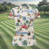 Maxcorners Cute Yorkshire Terrier Beach Vacation Golf Polo Shirt, Golf Shirts For Women, Women's Golf Apparel LM1507