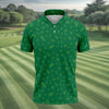 Maxcorners Golf And Beer Lucky Four Leaf Clover St Patrick's Day Green Golf Tops For Men, Golf Gift For Men