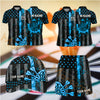 Maxcorners Darts Geometric Dartboard Pattern Design Personalized Team Sportswear Set - Polo Shirt, Cap & Skorts