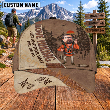 Maxcorners Hiking Mountain Hiker Adventure Personalized Name 3D Cap