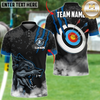 Maxcorners Archery Wolf Scratch Personalized Name, Team Name 3D Unisex Shirt