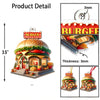 Maxcorners Custom Name Burger Ornament, Burger Lover Christmas Gift 2D Flat LM2111