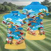 Maxcorners Santa Claus Summer Beach Party Golf Shirt, Golf Polo For Women, Christmas Golf Shirt LM1507