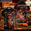 Maxcorners Trap Shooting Shooter & Flying Clay Target Graphic Multicolor Customized Name, Team Name 3D Shirts