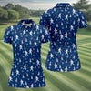 Maxcorners Yeti Ice Skating Christmas Golf Shirt, Women's Golf Tops, Printed Golf Shirt, Golf Shirts For Women LM1507