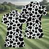 Maxcorners Cowhide Pattern Golf Shirt, Western Ranch Inspired Design, Golf Shirt For Women LM1507