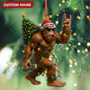 Maxcorners Personalized Bigfoot Christmas Ornament, Custom Name Funny Holiday Gift for Hunters LM0411