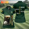 Maxcorners Birdie Bogey Eagle Par Cheers Fckers Golf And Beer St Patrick's Day Green Women's Golf Tops, Ladies Golf Polos
