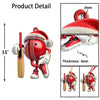 Maxcorners Custom Name Cricket Ball Ornament, Cricket Ball Lover Christmas Gift 2D Flat LM2211