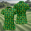 Maxcorners Four Leaf Clovers Golden Horseshoes St Patrick's Day Golf Shirt, Women's Golf Tops, Ladies Golf Polos