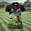 Maxcorners Custom Name Golf Course Club Bag Polo Shirt, Women’s Golf Polo, Golf Shirts For Women LM1507