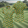 Maxcorners Naughty Fun Adult Humor St Patrick's Day Golf Shirt, Green Orange White Women's Golf Tops, Ladies Golf Shirts