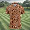 Maxcorners Southwest Desert Taco Skull Pattern Hawaiian Golf Shirt, Golf Tops For Women, Performance Golf Shirt LM1507