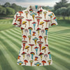 Maxcorners Funny Mushroom Legs Pattern Golf Polo Shirt, Golf Shirts For Women, Women’s Golf Polo LM1507