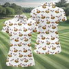 Maxcorners White Funny Adult Novelty Tank Pattern Golf Shirt, Women's Golf Tops, Performance Golf Shirt LM1507